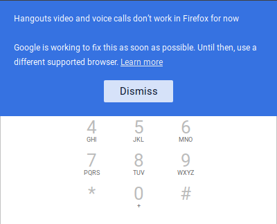Google Hangouts not working
